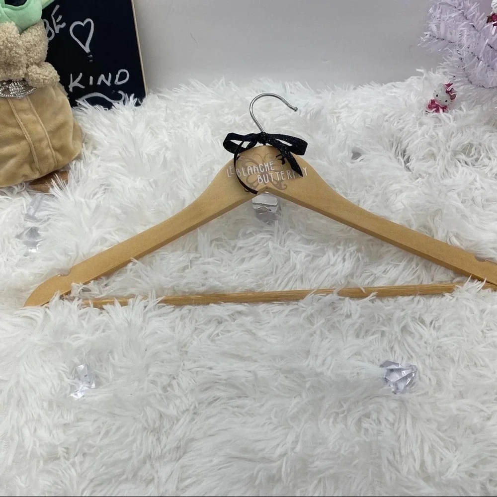 Personalized Branding 2 Wood Hangers w/ Closet or IG Handle Logo